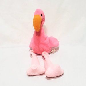 Flamingo Pinky Ty Beanie Babies 1995 Plush Stuffed Animal 10.5"